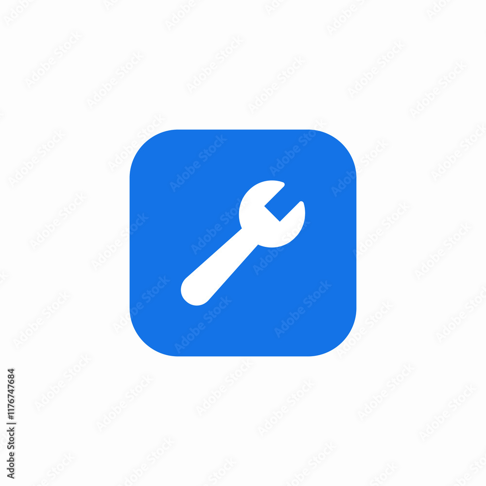 Wrench repair tool service icon vector sign Wrench repair tool service icon vector sign