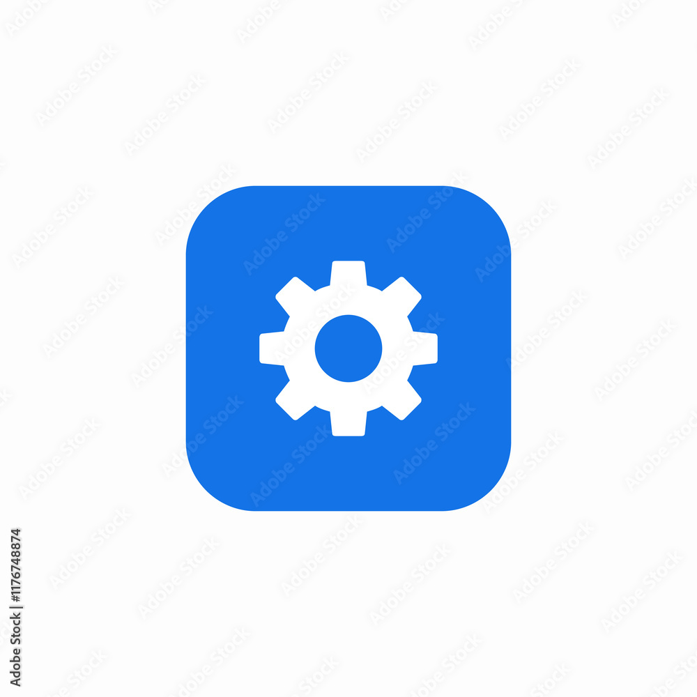Settings configuration gear options icon vector sign Settings configuration gear options icon vector sign