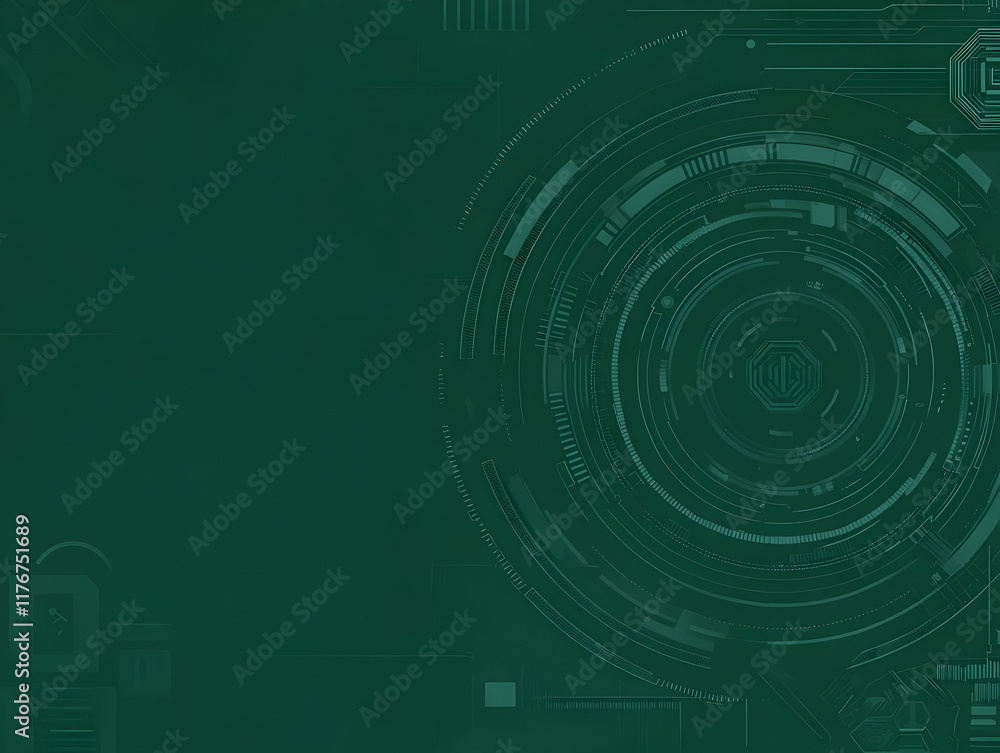Obraz premium Abstract Green Tech Background Illustration