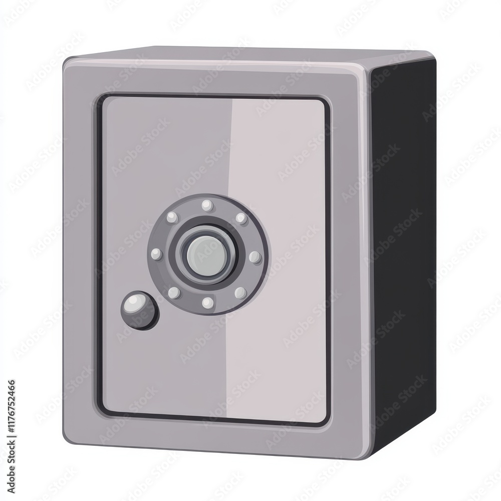 A sleek, metallic safe with a dial and keypad, symbolizing security and protection. A sleek, metallic safe with a dial and keypad, symbolizing security and protection.