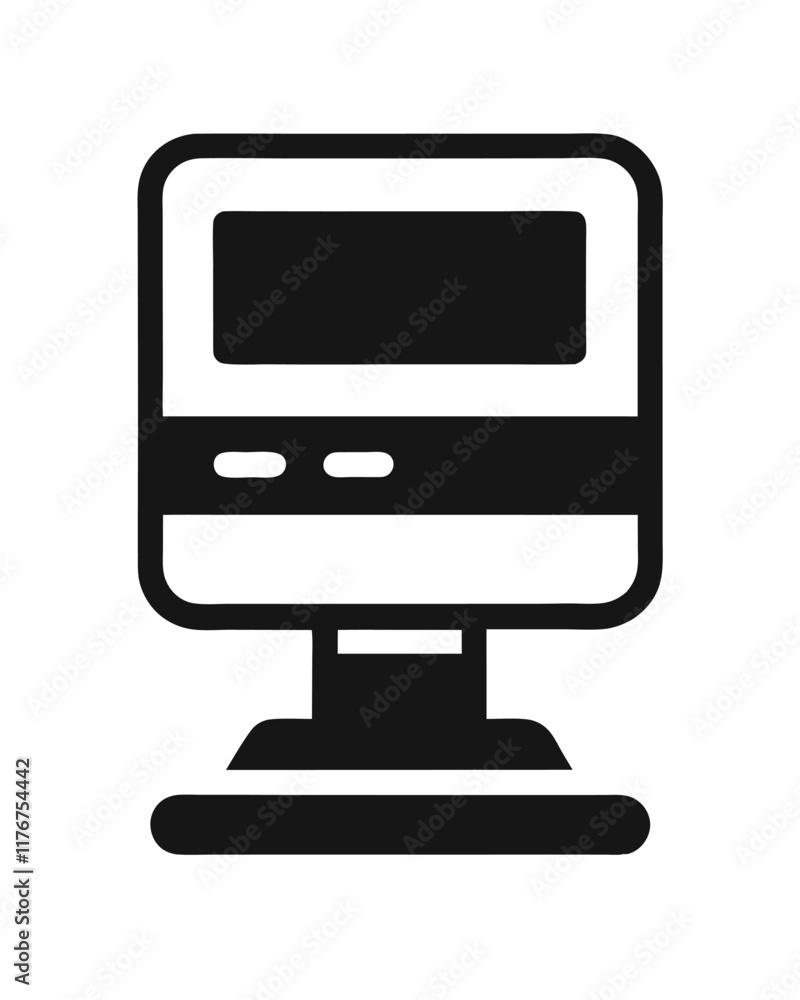 Computer icon on white background
Computer icon on white background