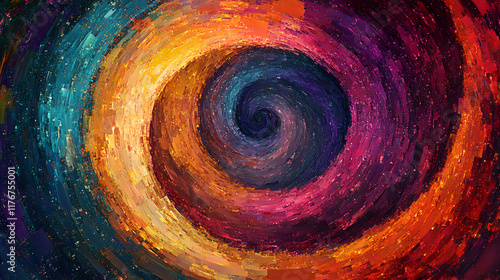Cosmic Fire: Fiery Abstract Nebula Art Capturing the Power of the Universe