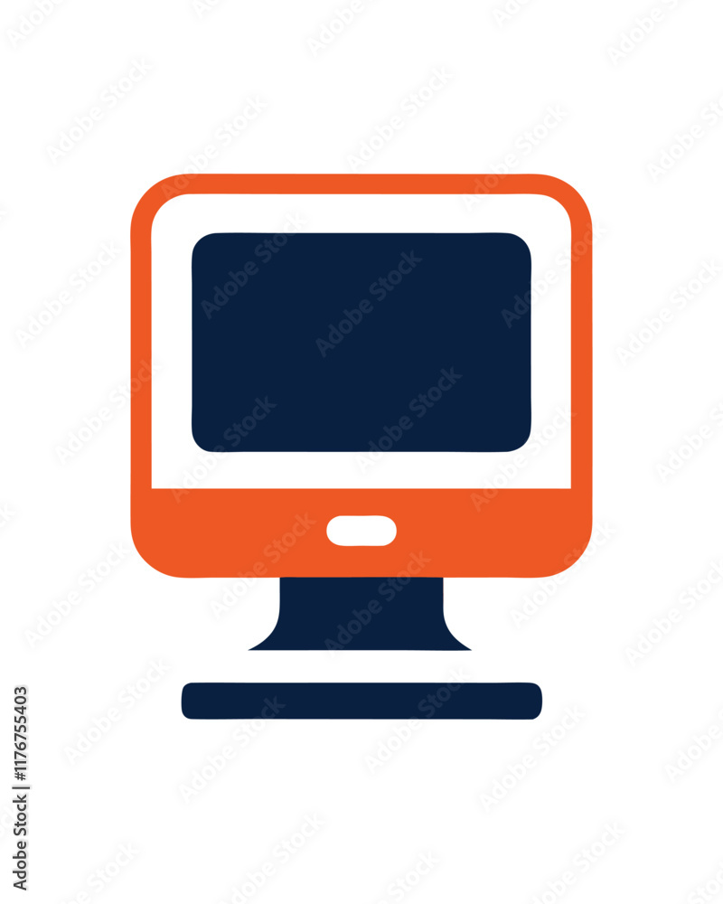 Computer icon on white background
Computer icon on white background