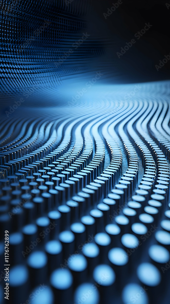 Abstract 3D Blue Wave Background Abstract 3D Blue Wave Background