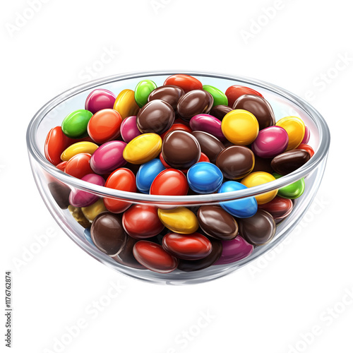 Bowl with Colorful Candy: A Sweet and Vibrant Treat for All Ages photo