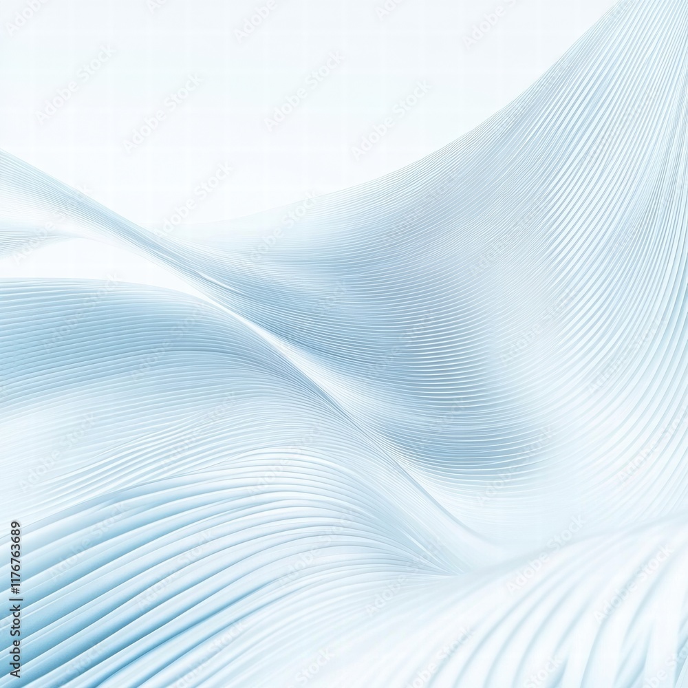 Abstract lines of wind flowing across a serene space in soft blue hues creating a calming visual effect. Generative AI Abstract lines of wind flowing across a serene space in soft blue hues creating a calming visual effect. Generative AI