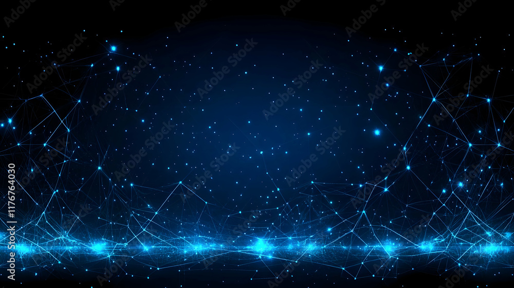 Abstract Blue Network Background Illustration Abstract Blue Network Background Illustration