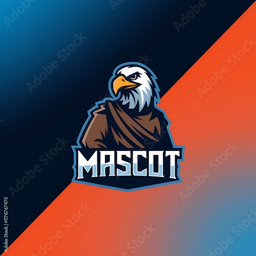 Falcon Esports mascot logo features a bold, red falcon with outstretched wings, symbolizing strength, agility, and competitive gaming excellence. photo