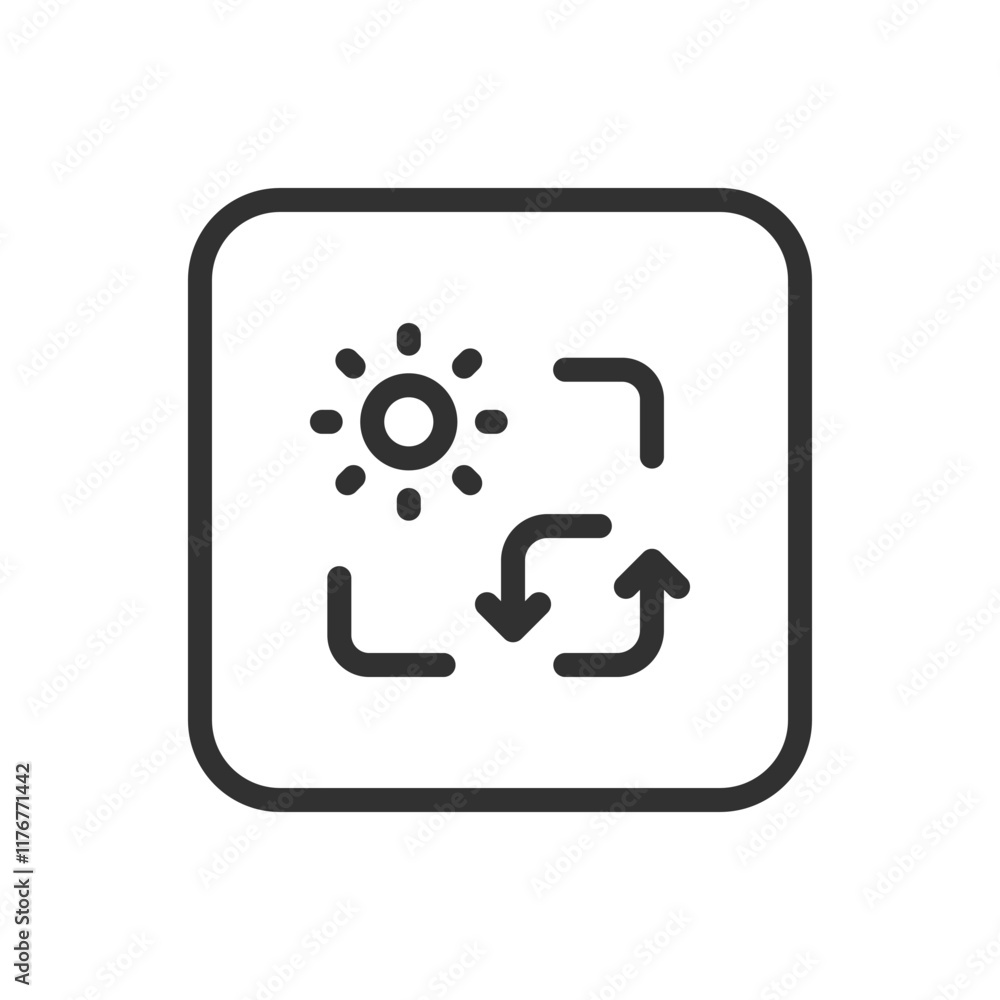 Sun renewable energy. Ecology, Recycling icons. Modern, simple flat vector illustration for web site or mobile app Sun renewable energy. Ecology, Recycling icons. Modern, simple flat vector illustration for web site or mobile app