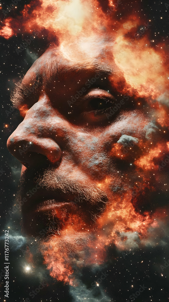 Cosmic Man Abstract Illustration Cosmic Man Abstract Illustration
