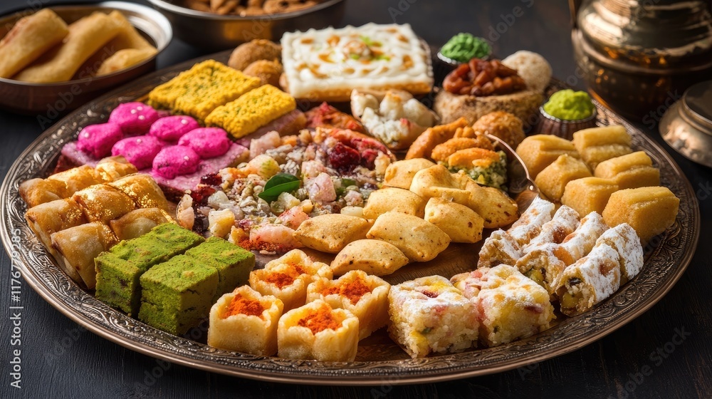 Traditional Indian dessert platter for the Lohri festival celebration Traditional Indian dessert platter for the Lohri festival celebration