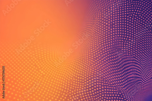 Wallpaper Mural Abstract Orange Purple Dotted Background Torontodigital.ca