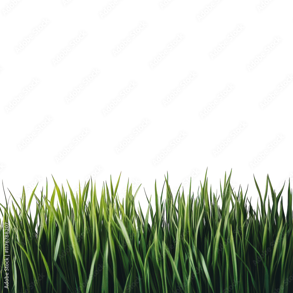 Fototapeta premium Lush Green Grass Patch Ideal for Landscaping and Recreation on transparent background