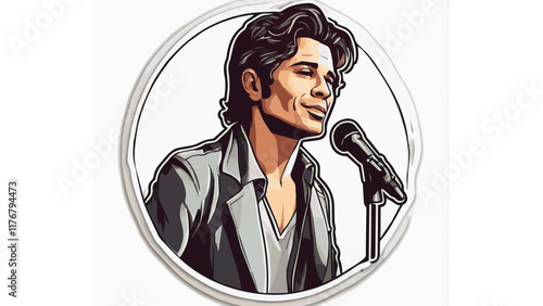 A worker with long hair