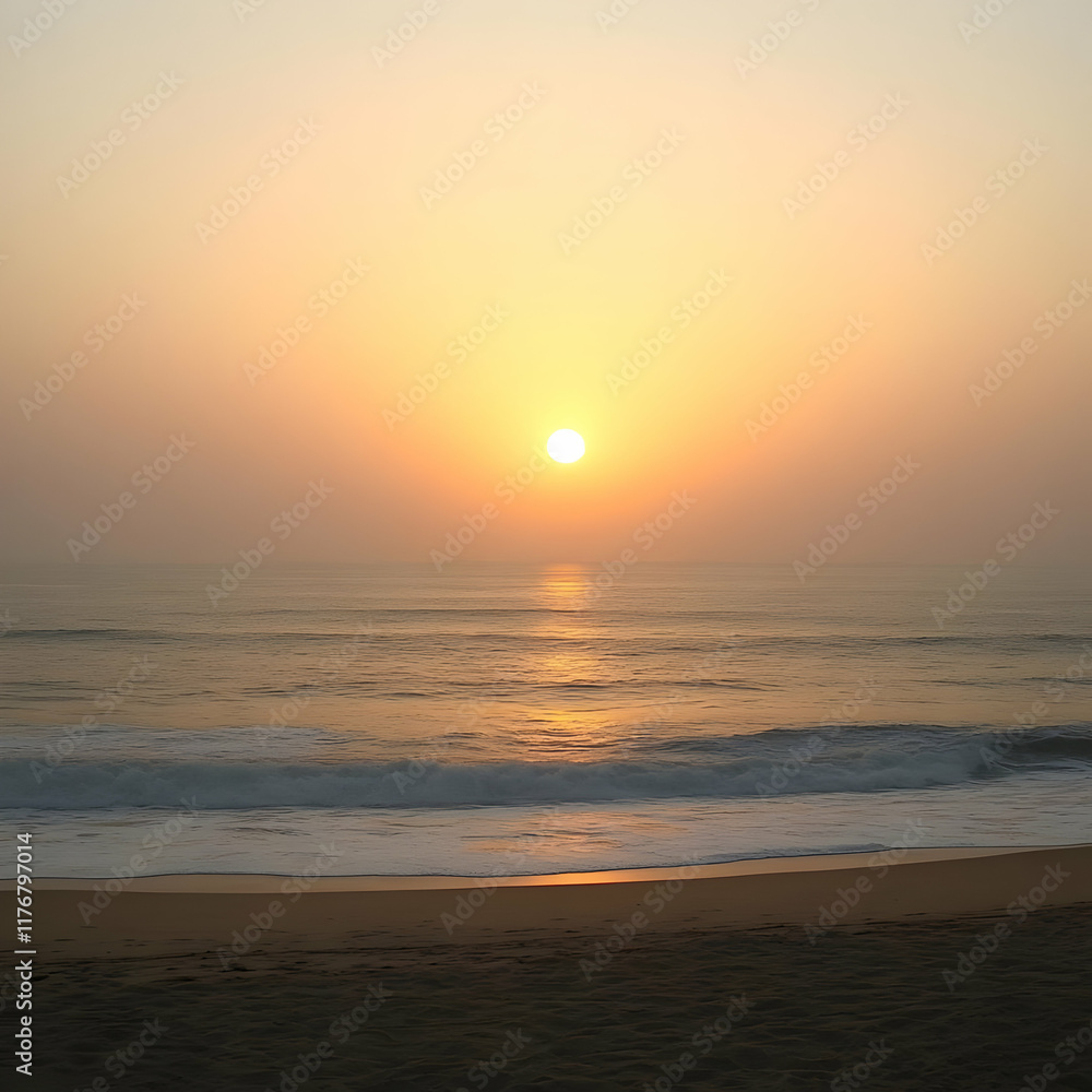 Golden Sunrise Ocean Beach Photo Golden Sunrise Ocean Beach Photo