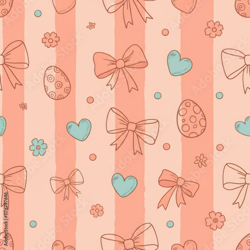 pattern ribbon bow seamless background design