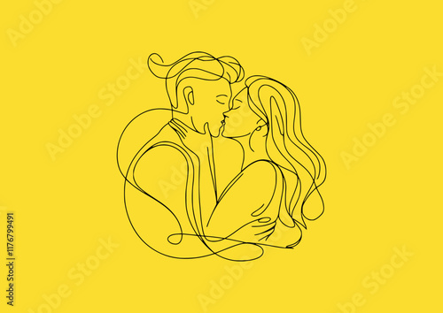 Tapety artystyczne lovers_one_line_4.eps