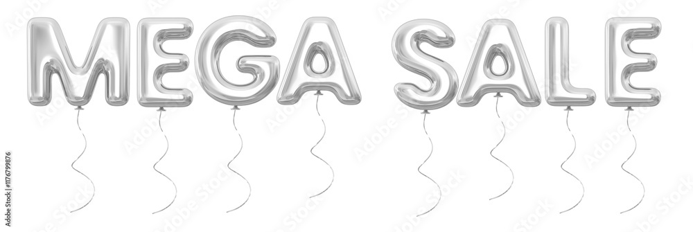 Mega Sale Balloon Text 3D Mega Sale Balloon Text 3D