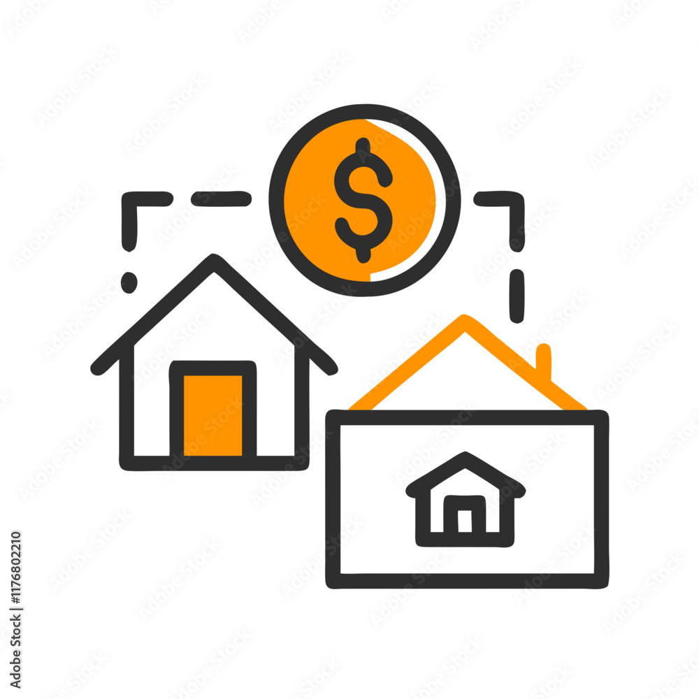 Property Investment Graphic with Money and House
Property Investment Graphic with Money and House