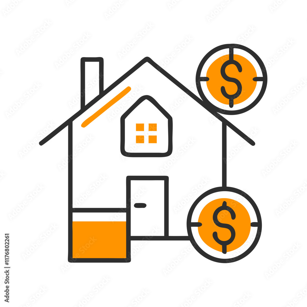 Mortgage and Home Loan Vector Illustration Mortgage and Home Loan Vector Illustration