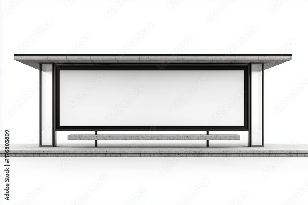 Blank advertising billboard mockup isolated on white background Blank advertising billboard mockup isolated on white background