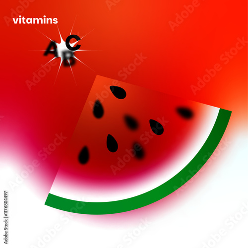 Watermelon with vitamins