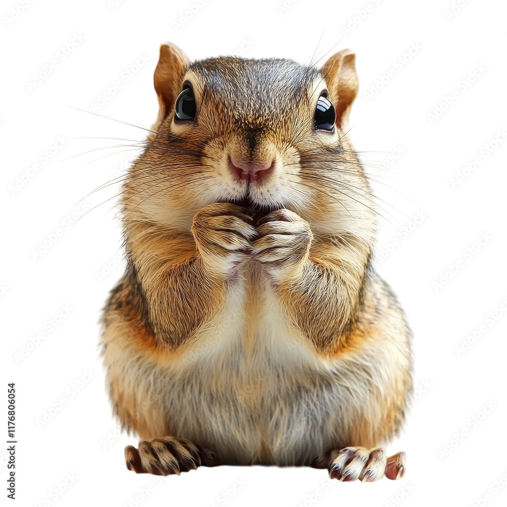 Curious Chipmunk Exploring Its Habitat on transparent background Curious Chipmunk Exploring Its Habitat on transparent background