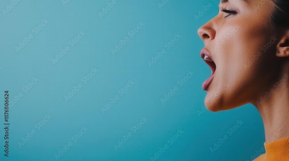 Closeup of a person passionately speaking, expressive gestures, dynamic composition Closeup of a person passionately speaking, expressive gestures, dynamic composition