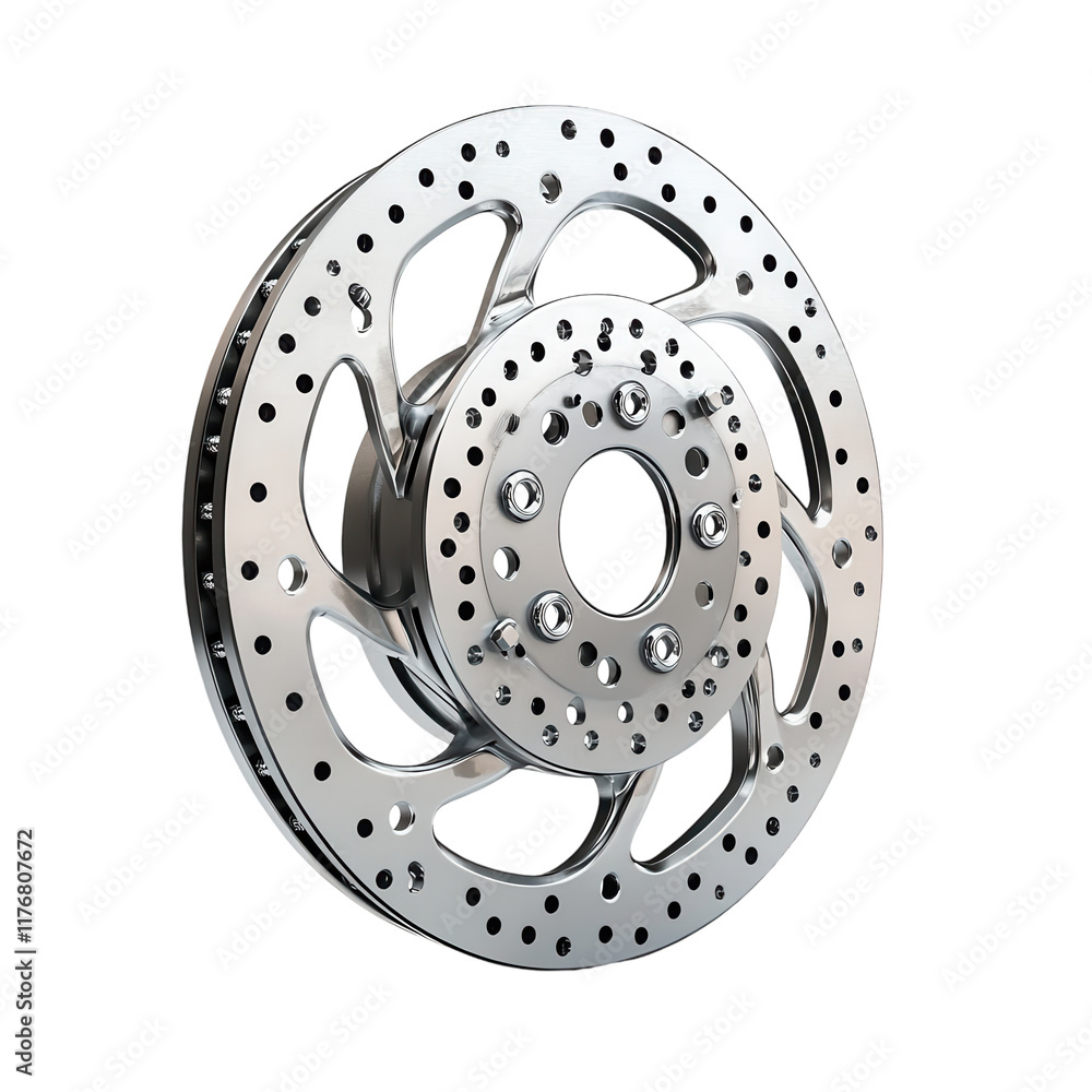 High-Performance Disc Brake for Enhanced Vehicle Safety on transparent background High-Performance Disc Brake for Enhanced Vehicle Safety on transparent background