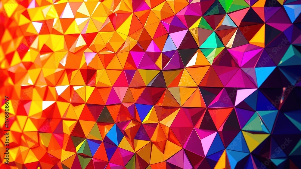 Abstract Triangular Texture - Colorful Geometric Art Abstract Triangular Texture - Colorful Geometric Art