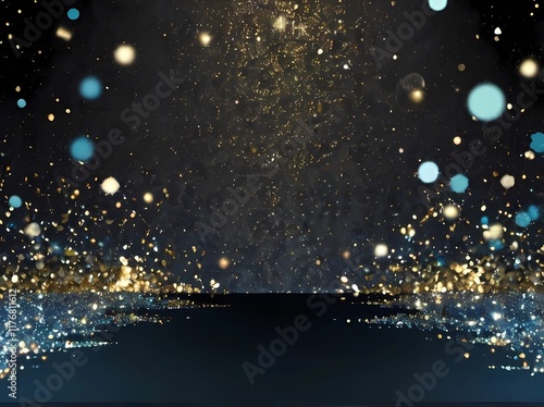 Wallpaper Mural 黒背景　キラキラ動画ゴールデンステージ風装飾 Torontodigital.ca