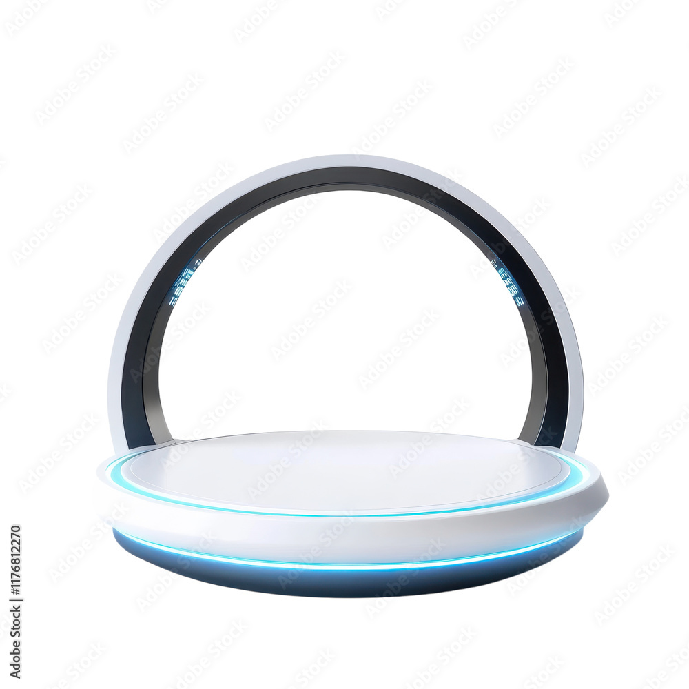 Futuristic Display Podium Ideal for Exhibitions and Presentations on transparent background Futuristic Display Podium Ideal for Exhibitions and Presentations on transparent background