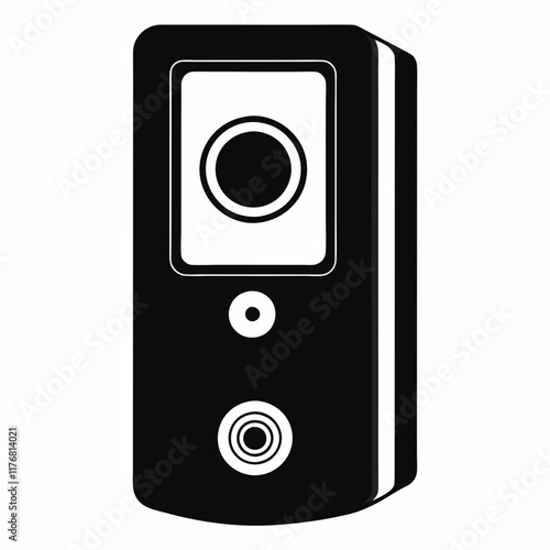 Video Doorbell Silhouette Vector Art