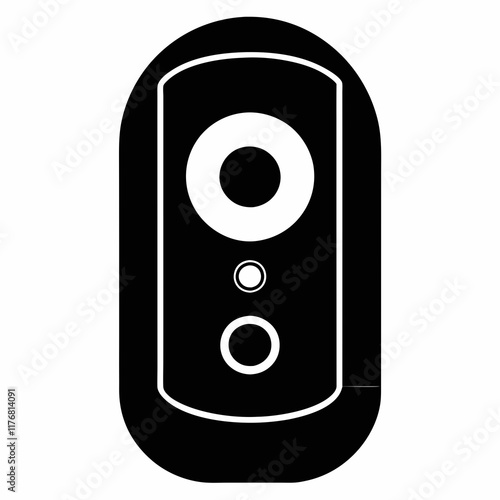 Video Doorbell Silhouette Vector Art