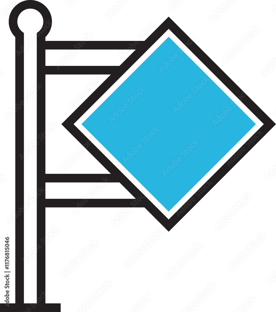 Obraz premium street side billboard and signage illustration