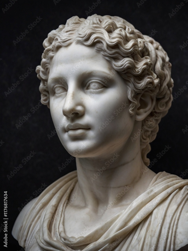a plaster statue of the upper body
a plaster statue of the upper body