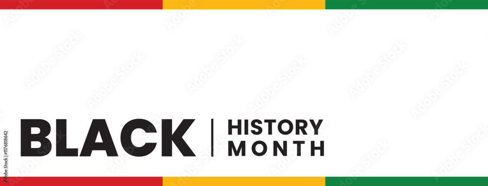 Obraz premium Black history month background template. Celebrated annually in February in the United States and Canada, in October in the United Kingdom. Banner, poster, card. Vector illustration