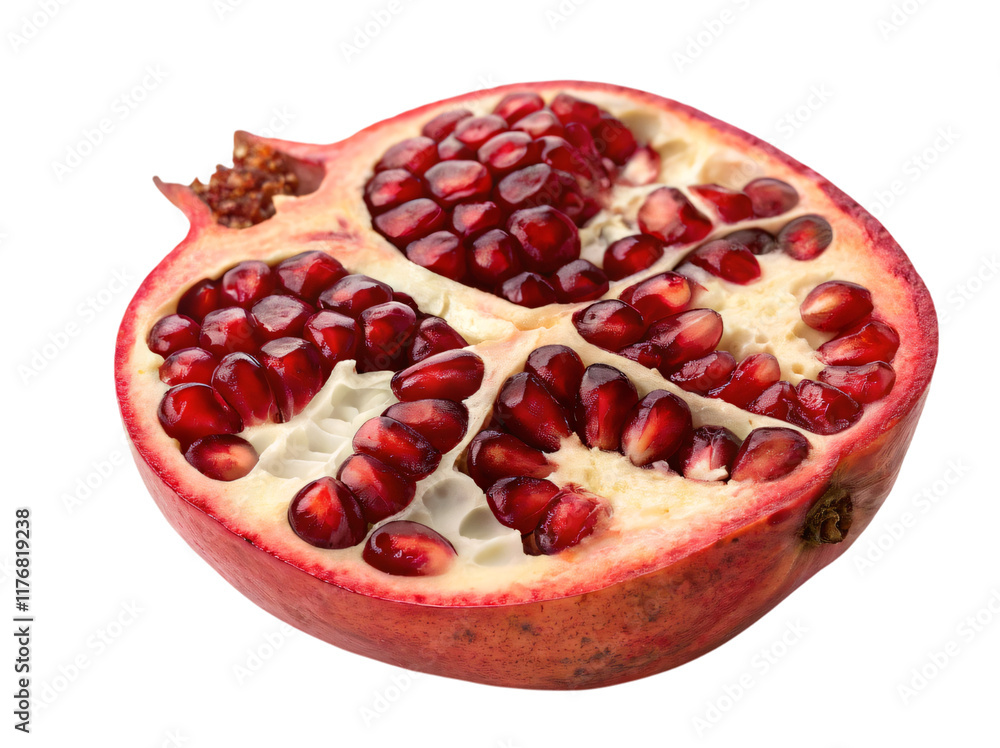 half of pomegranate isolated on white background half of pomegranate isolated on white background