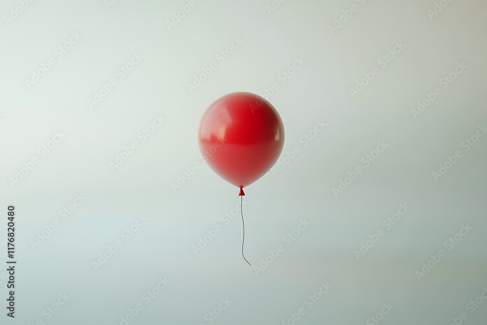Red Balloon Against a Textured White Wall Floating balloon on an off red balloon isolated on the white background, space for text. Celebration time, Flying red balloon Red Balloon Against a Textured White Wall Floating balloon on an off red balloon isolated on the white background, space for text. Celebration time, Flying red balloon