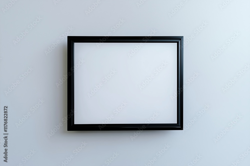 Modern Blank Flat Screen Television with Blank Screen Mounted on Wall with White Background. Useful for Mockup Modern Blank Flat Screen Television with Blank Screen Mounted on Wall with White Background. Useful for Mockup