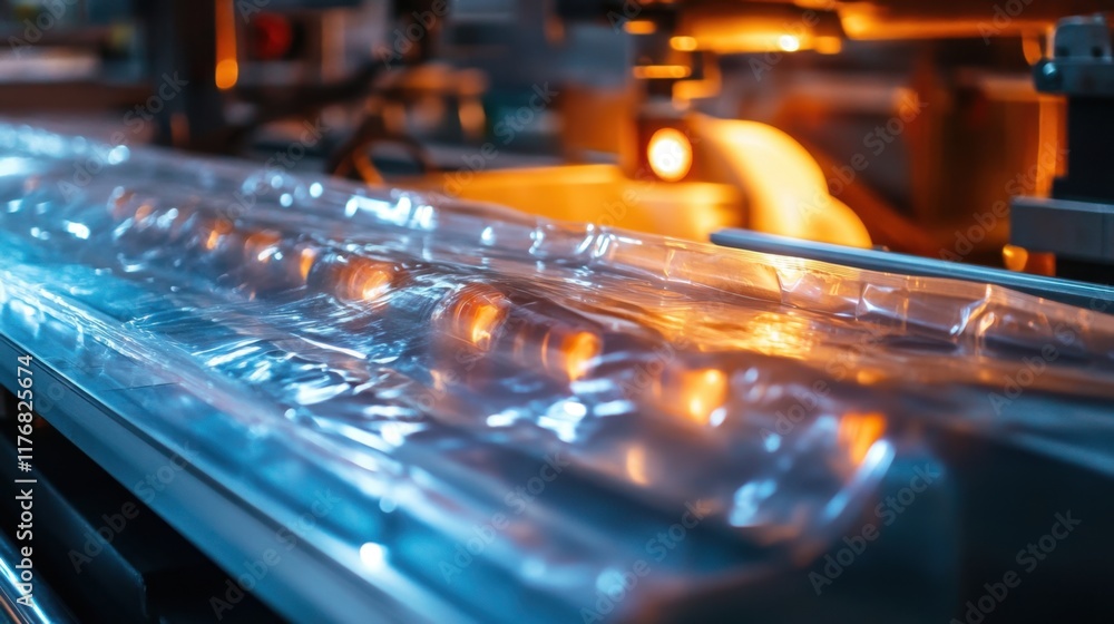 Heat Sealed Plastic Bag on Production Line Heat Sealed Plastic Bag on Production Line