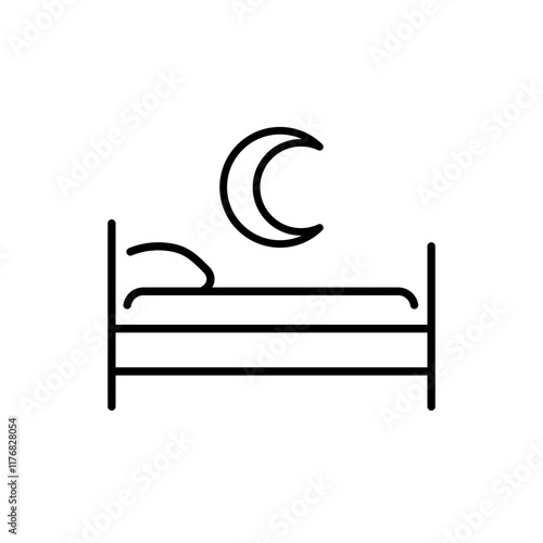 Sleep icon. Night sleep icon