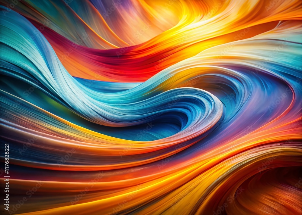 Abstract Fluid Art: Elegant Swirls and Curving Lines in Vibrant Hues Abstract Fluid Art: Elegant Swirls and Curving Lines in Vibrant Hues