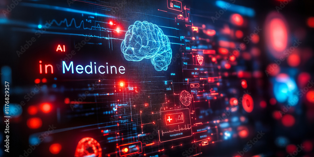 Obraz premium AI Revolutionizing Medical Diagnostics and Predictive Neurology Cardiology Capabilities