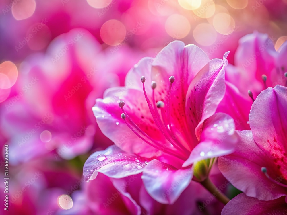 Abstract Macro Azalea Pink Gradient Background - Creative Floral Design Abstract Macro Azalea Pink Gradient Background - Creative Floral Design