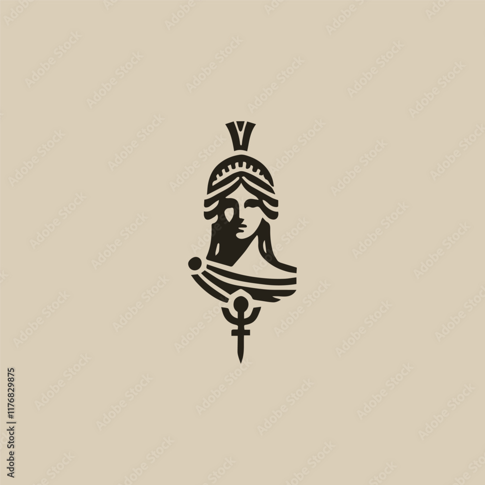 Elegant athena goddess logo Elegant athena goddess logo