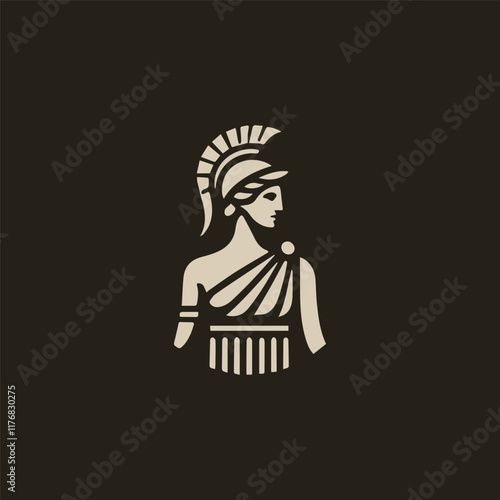 Elegant athena goddess logo photo