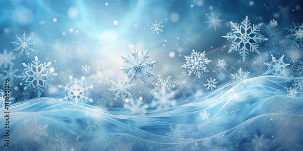 Frosty blue mist with swirling snowflakes and silvery shadows on a serene winter background, abstract, frost, abstract, frost, silvery Frosty blue mist with swirling snowflakes and silvery shadows on a serene winter background, abstract, frost, abstract, frost, silvery
