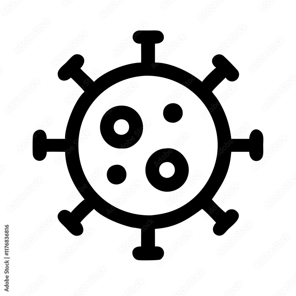 Obraz premium HMPV virus icon design 