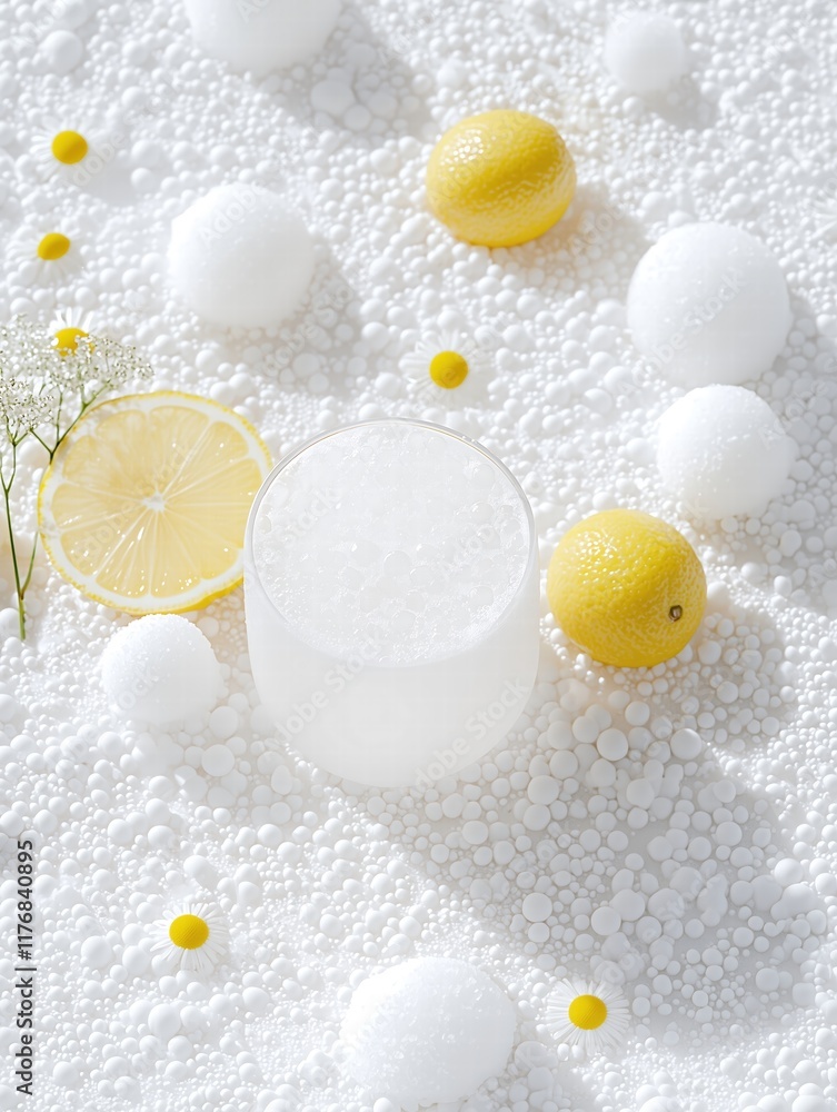 Refreshing Lemon Fizz Drink Photography - Minimalism Refreshing Lemon Fizz Drink Photography - Minimalism